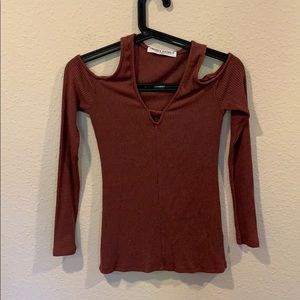 Project Social T Tops - Project social T silty keyhole cold shoulder tee Project Social T Tops - Project social T silty keyhole cold shoulder tee